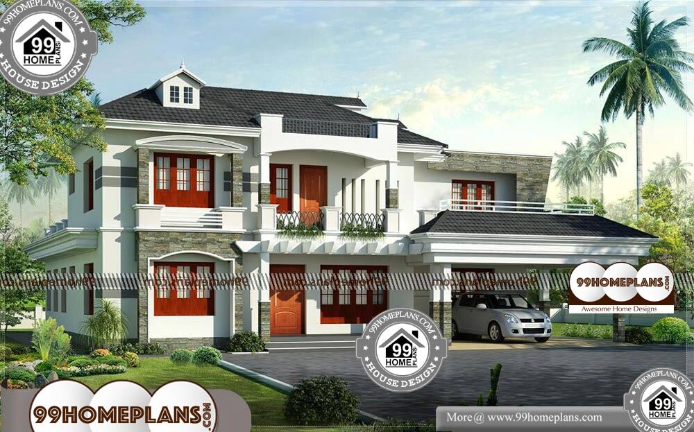 Indian Home Front Design - 2 Story 3120 sqft-Home