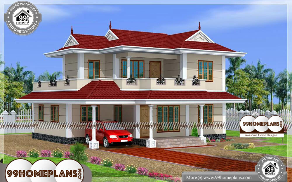 Indian House Plans For Free - 2 Story 2250 sqft-Home