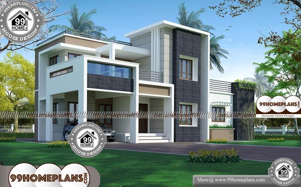 Indian Modern House Plans And Elevations - 2 Story 2276 sqft-Home