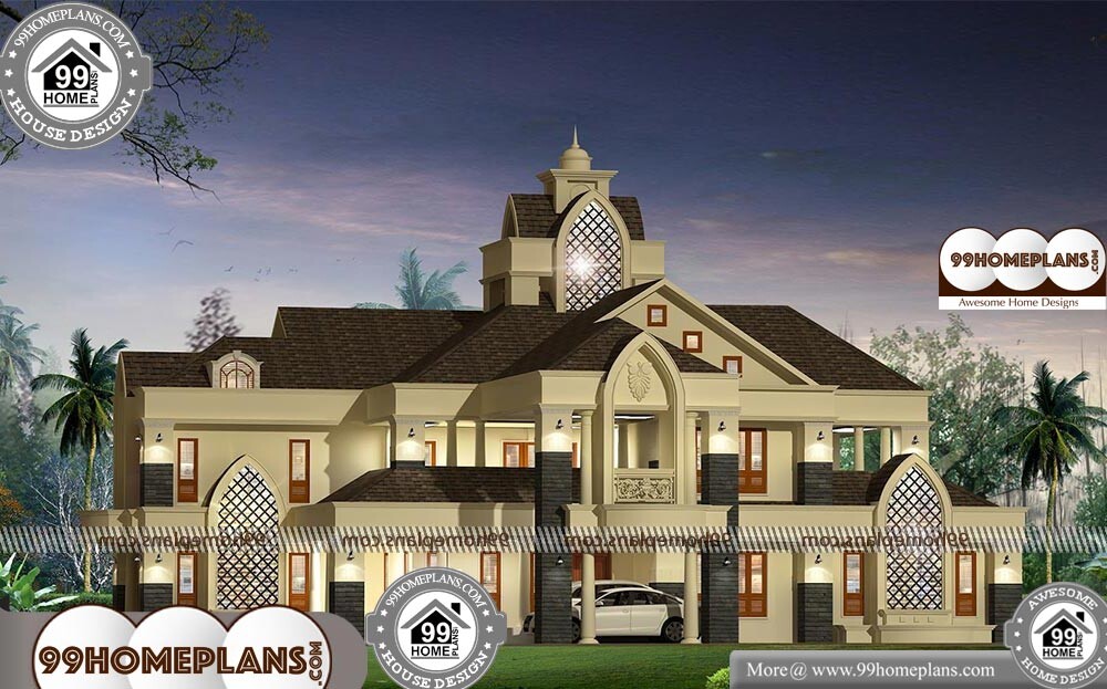 Indian Style Bungalow Designs - 2 Story 5773 sqft-Home