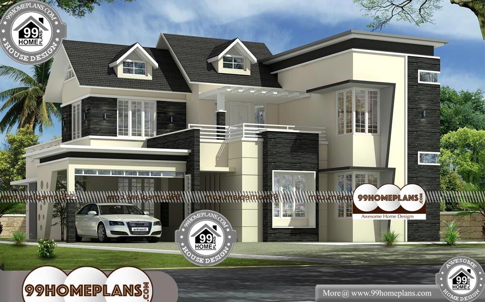 Kerala House Elevation Models - 2 Story 2745 sqft-Home