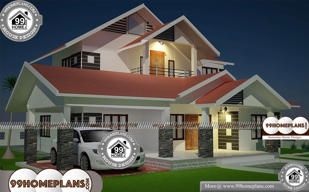 Kerala Modern House Plans With Photos - 2 Story 2300 sqft-Home