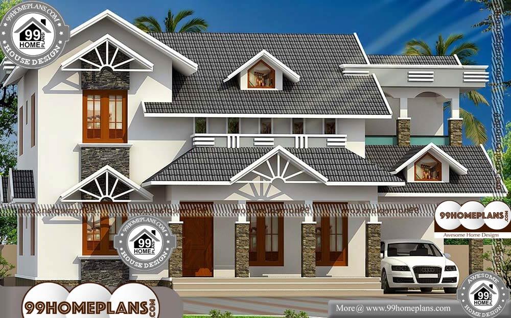 Kerala Traditional House Plans with Courtyard - 2 Story 2244 sqft-Home 
