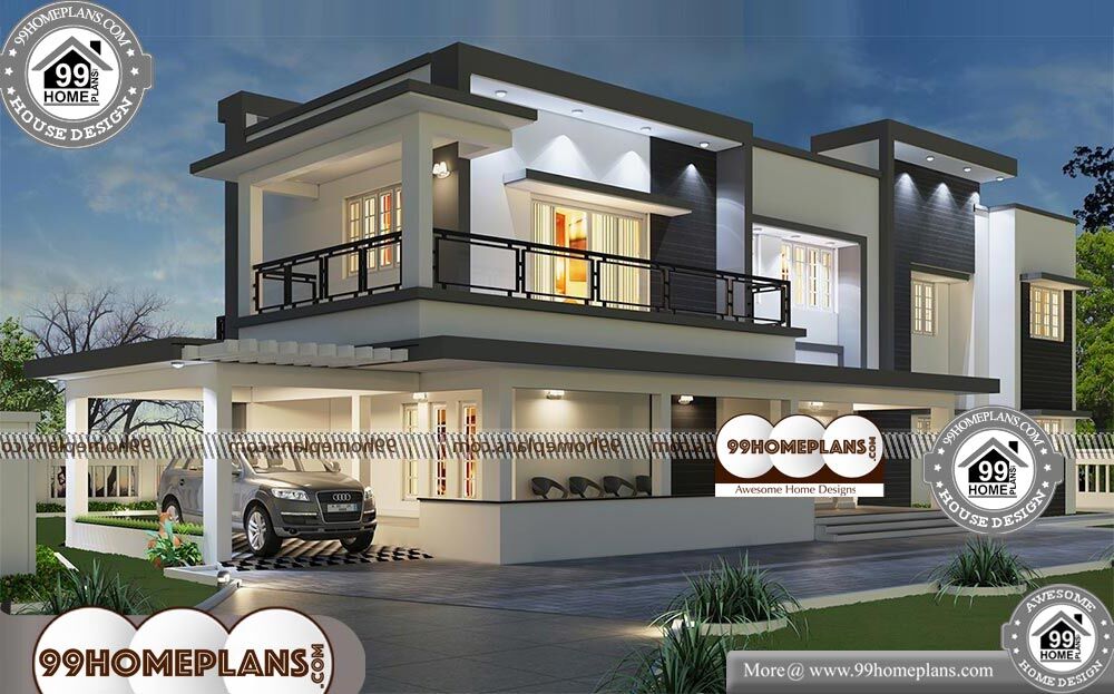  Luxury  Bungalow  Plans  with Double Story Modern Home  