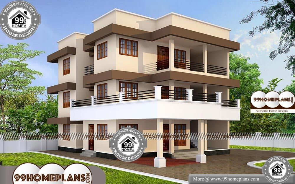 Modern 3 Story House Plans - 2 Story 2240 sqft-Home