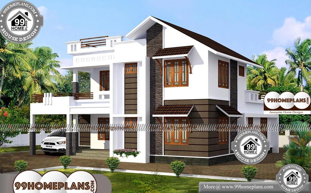 Modern House Elevation - 2 Story 2100 sqft-Home