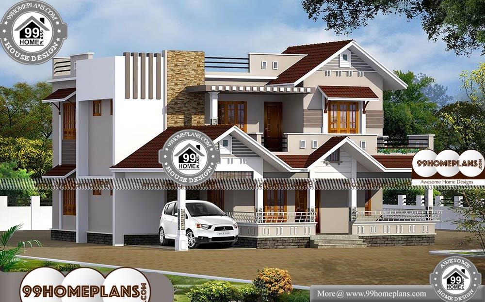 Modern House Front Elevation Designs - 2 Story 2370 sqft-Home