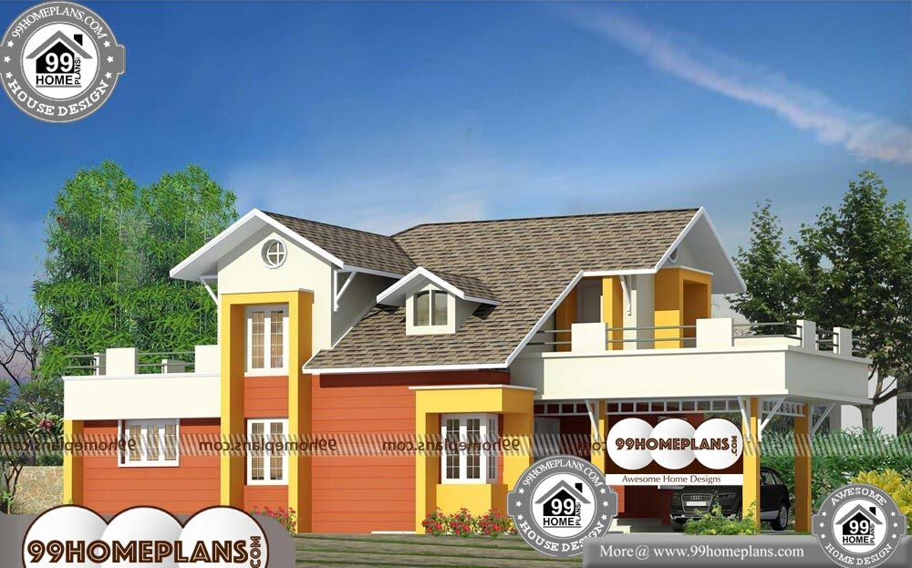 Modern House Plan And Elevation - 2 Story 1880 sqft-Home