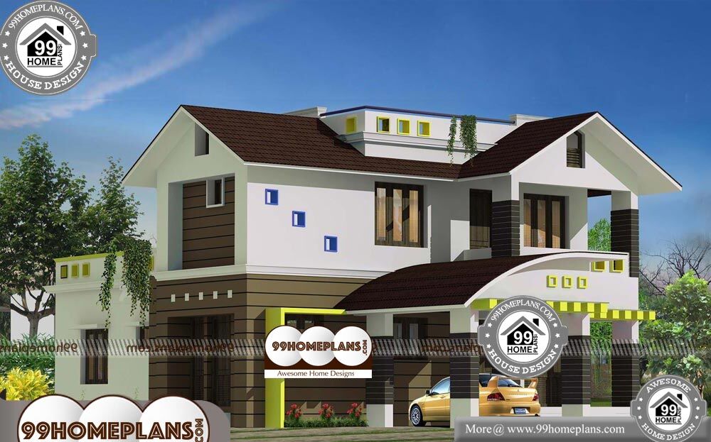 Modern Indian Home Design - 2 Story 2325 sqft-Home