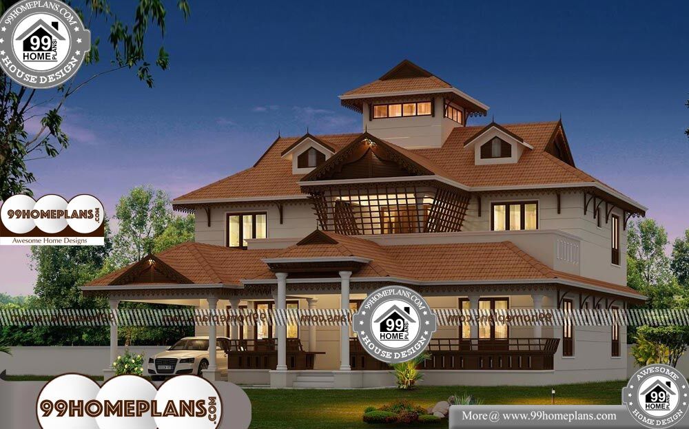 Nalukettu House Plan And Elevation - 2 Story 3345 sqft-Home