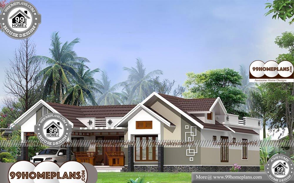 One Story Modern House Plans - Single Story 2764 sqft-Home