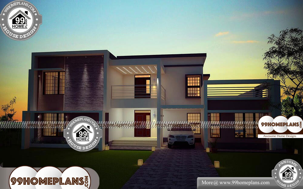 Rectangular Plot House Plan Double Floored Modern Box Type Designs Rectangular Plot House Plan Double Floored Modern Box Type Designs