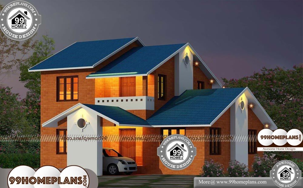 Simple Brick House Plans - 2 Story 1668 sqft-Home