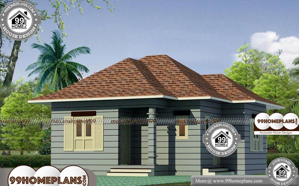 Single Floor House Elevation - Single Story 650 sqft-Home