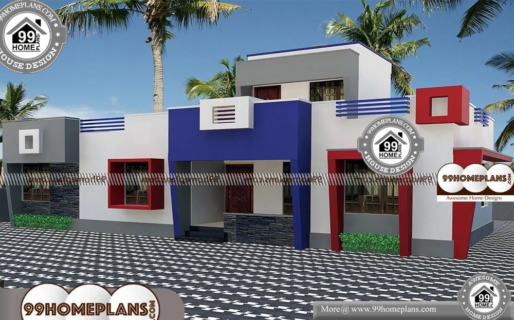 Single Story Contemporary Home Plans - Single Story 1400 sqft-Home