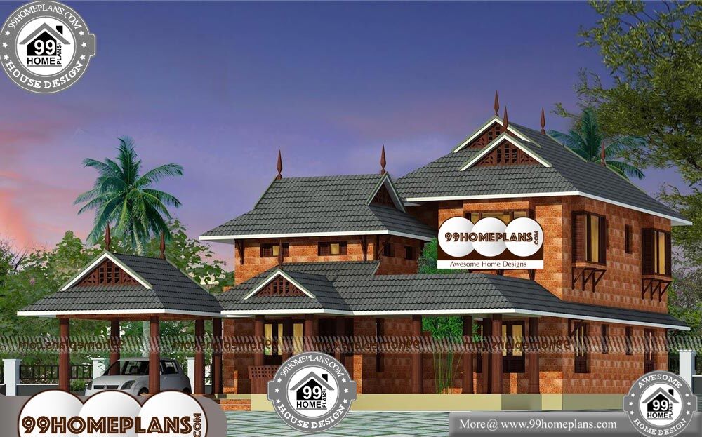 Traditional Kerala Style House Plans - 2 Story 2253 sqft-Home