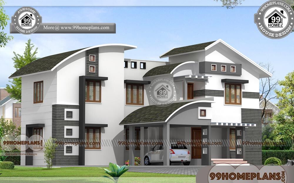 Beautiful Houses In India  2 Story Contemporary Home  Plan  