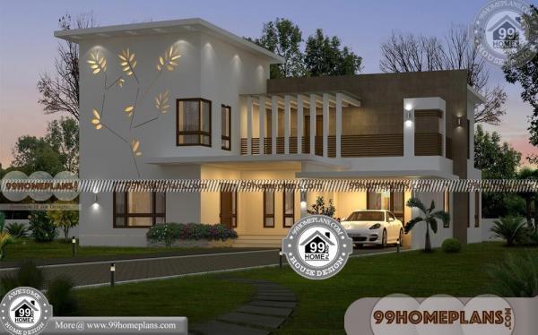Best 4 Bedroom House Plans With 2 Floor Flat Roof Contemporary Design