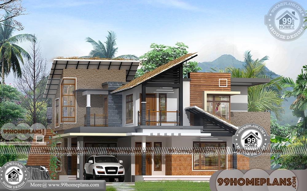 Brick And Stone House Plans | Double Storey Contemporary Home Design
