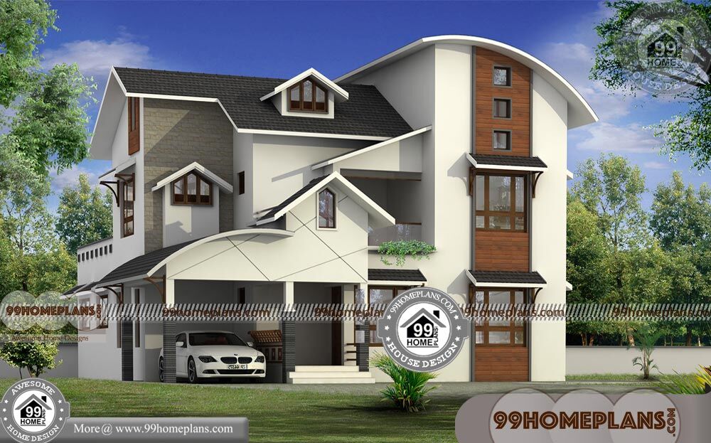  Design  Of Two Story  House  Contemporary 4 BHK Floor Plans  
