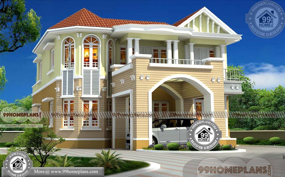 European Home Plans With Photos | Low Budget Modern House Collection