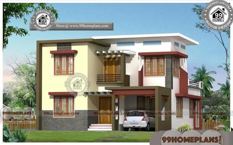  Indian  Home  Two Story Box Type Flat Roof House  Design 