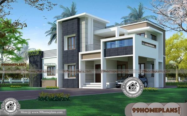 Indian Modern House  Plans  And Elevations  Double Story 