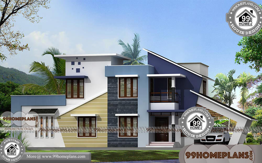 Kerala Contemporary Home Plans | Double Floor Modern House Designs