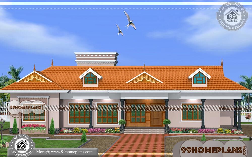 Kerala Style Single Floor House Plans And Elevations With Modern