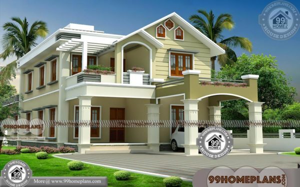 modern house designs in kerala with double story fusion style homes