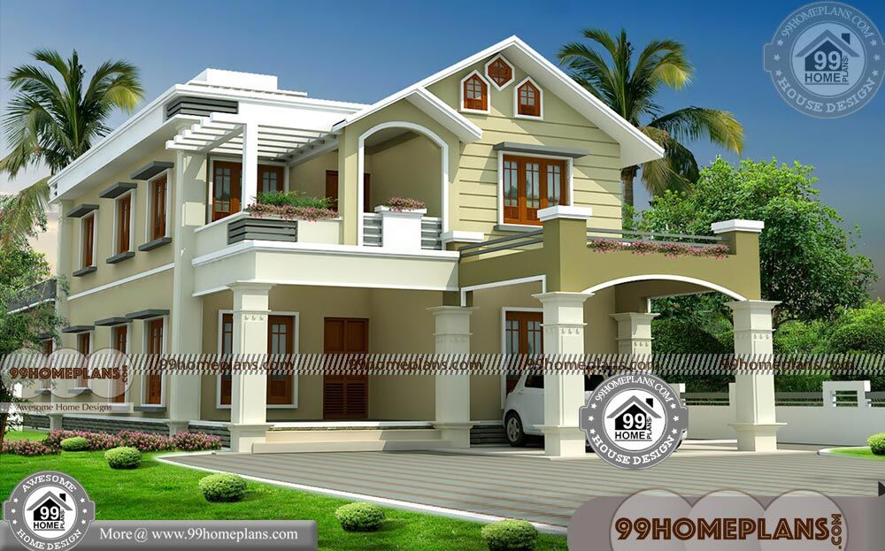 Modern House Designs In Kerala with Double Story Fusion Style Homes