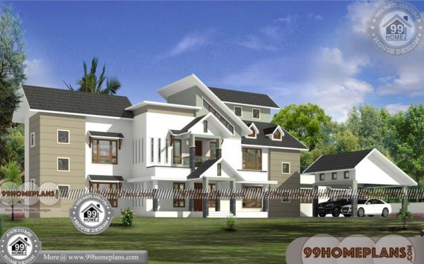 Modern House Two Storey With Garage Free Home Floor Plan Designs
