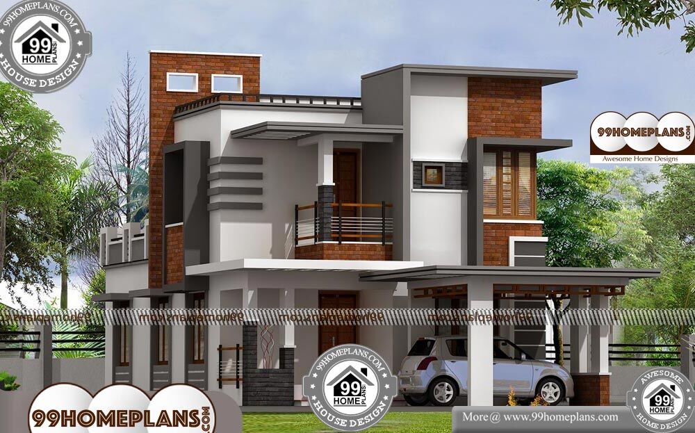 ndian House Front Elevation Designs - 2 Story 1220 sqft-Home