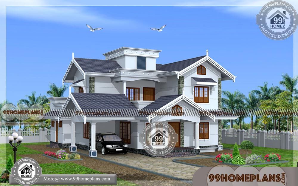  New  Model  House  Plan  In Kerala Two Story Traditional 