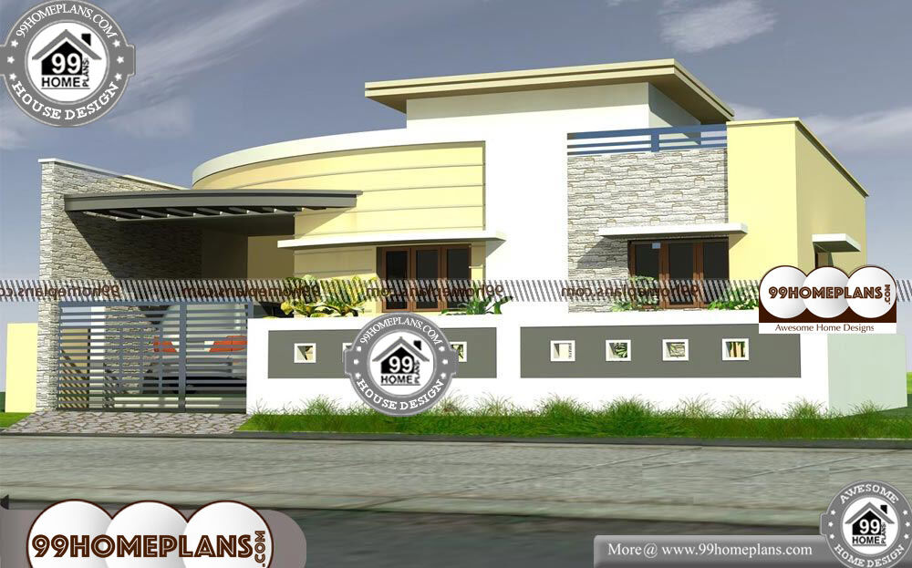 2 Bedroom Single Storey House Plans - Single Story 1240 sqft-Home