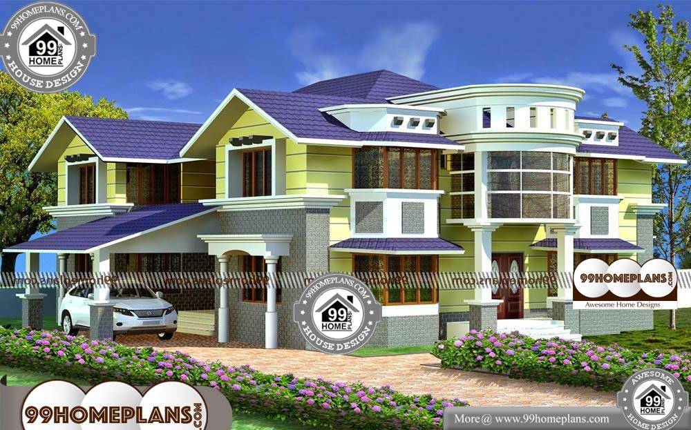 2D House Plan And Elevation - 2 Story 3710 sqft-Home