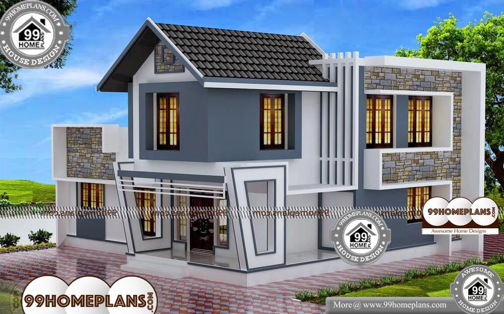 3 Bedroom Duplex Plans for Narrow Lots - 2 Story 1528 sqft-Home