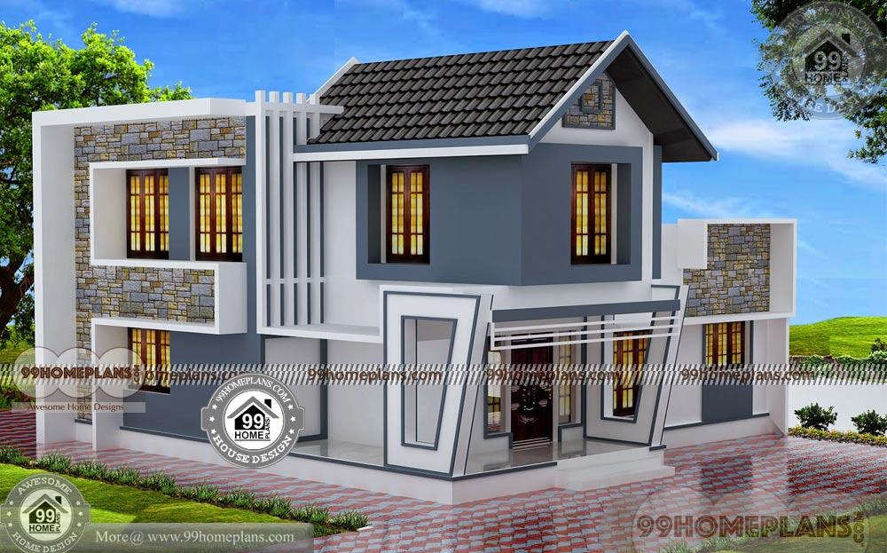 3 Bedroom Duplex Plans for Narrow Lots | 90+ Double Floor Home Design