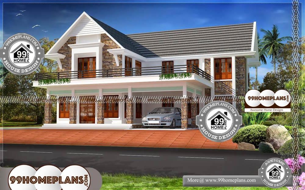 3d Front Elevation Of House - 2 Story 3120 sqft-Home