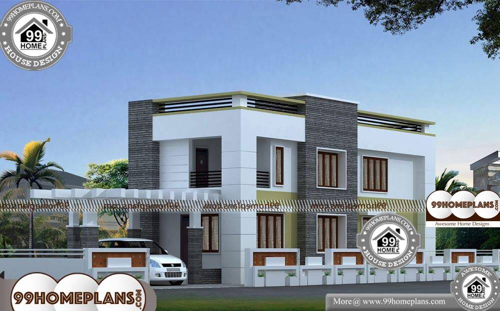 3d Home Elevation Design - 2 Story 1300 sqft-Home