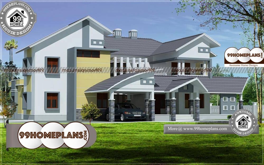 3d House Plans Indian Style - 2 Story 3500 sqft-Home