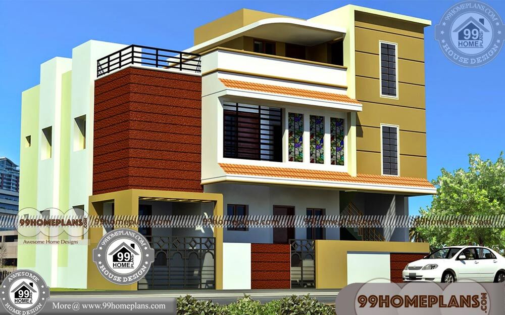 3d Front Elevation  Design  Collections Online  50 3 Bhk 