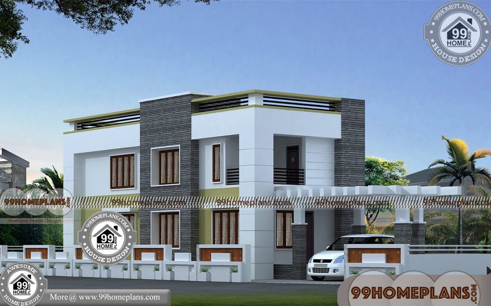  3d  Home  Elevation Design  with Low Cost  Contemporary House  