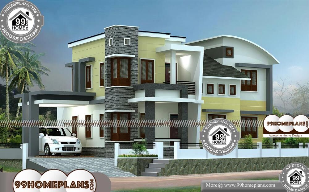 Contemporary 2 Story House Plans - 2 Story 1800 sqft-Home