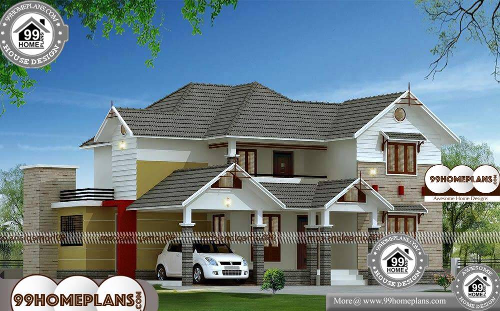 Contemporary Houses Plans - 2 Story 2200 sqft-Home