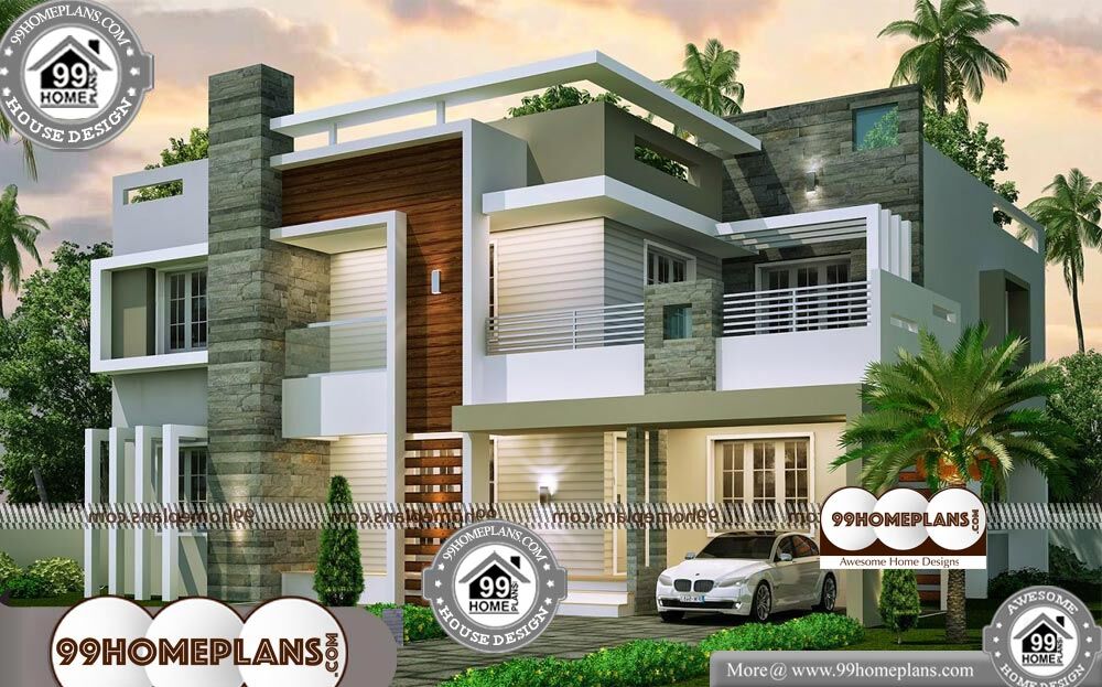 Courtyard House Plans Kerala - 2 Story 3000 sqft-Home