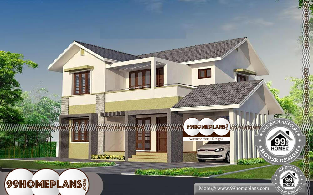 Double Fronted House Designs - 2 Story 2000 sqft-Home