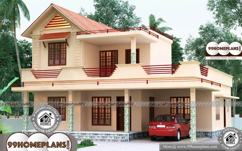 Double Story House Front Design With