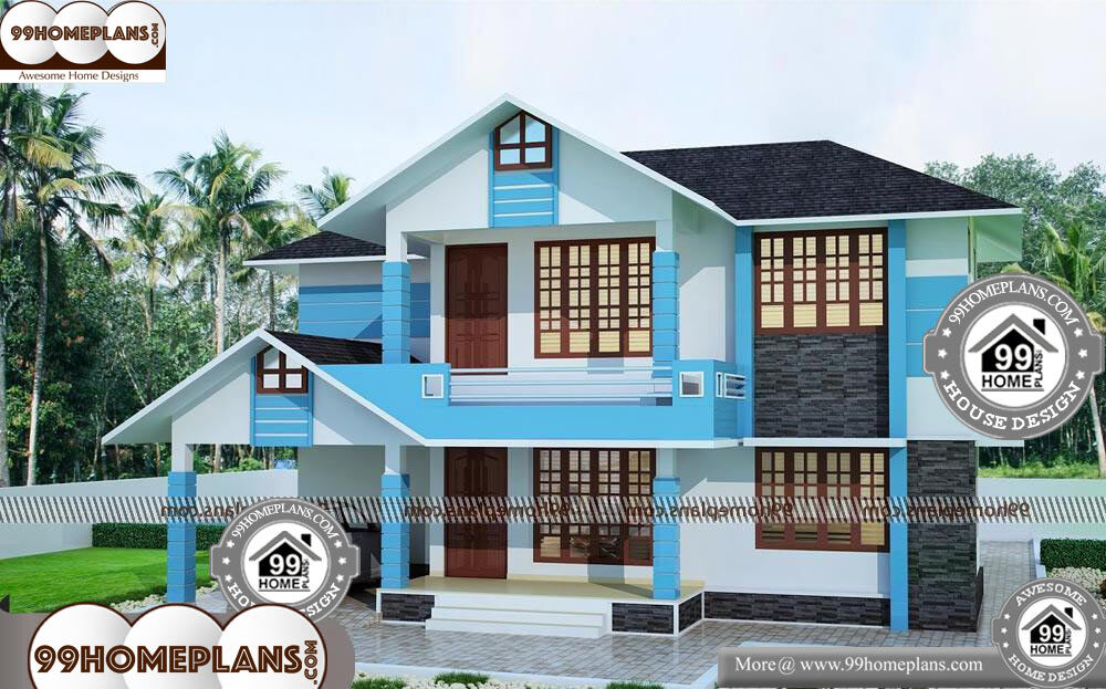 Duplex House Design Indian Style - 2 Story 1800 sqft-Home
