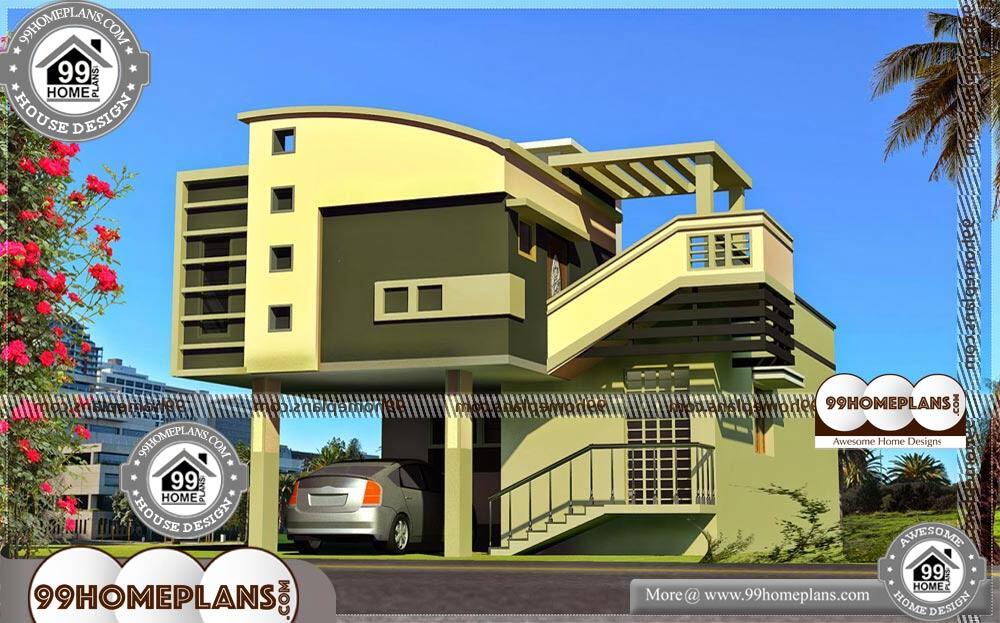 Elevation Design Photos Residential Houses - 2 Story 1200 sqft-Home